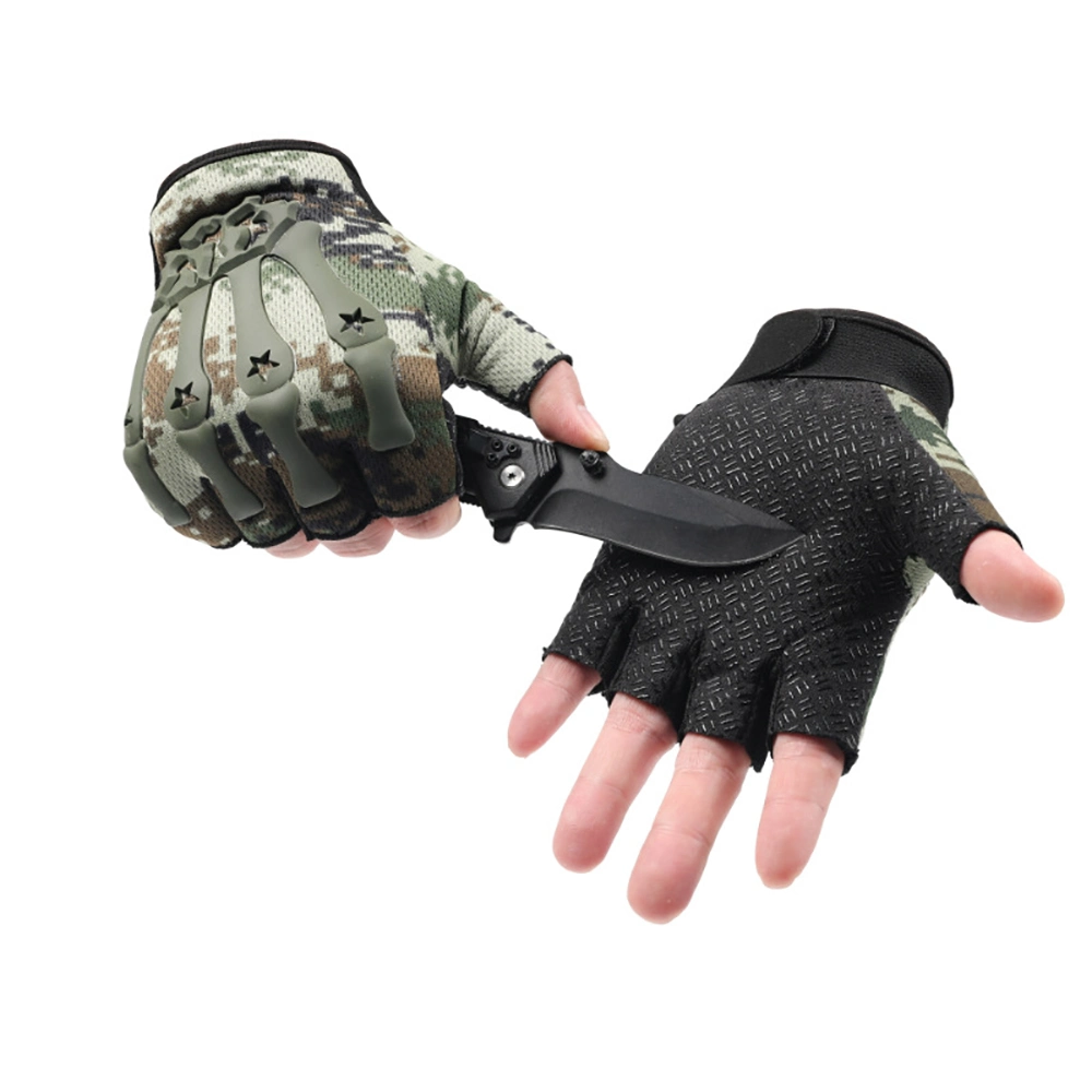 Men Tactical Gloves Fingerless Weightlifting Gloves Cut Protection Shooting Paintball Outdoor Sports Cycling Gloves Wyz21684