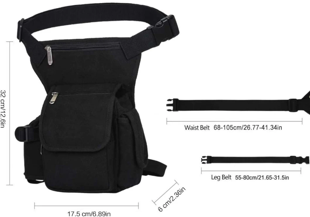 Men′ S Drop Leg Pouch Tools Bags Tactical Leg Bag Fanny Pack Thigh Bags Bike Cycling Hip Bag Canvas Waist Packs
