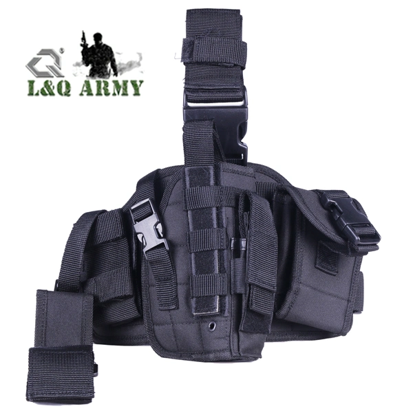 Tactical Drop Leg Thigh Gun Pistol Holster Radio Pouch