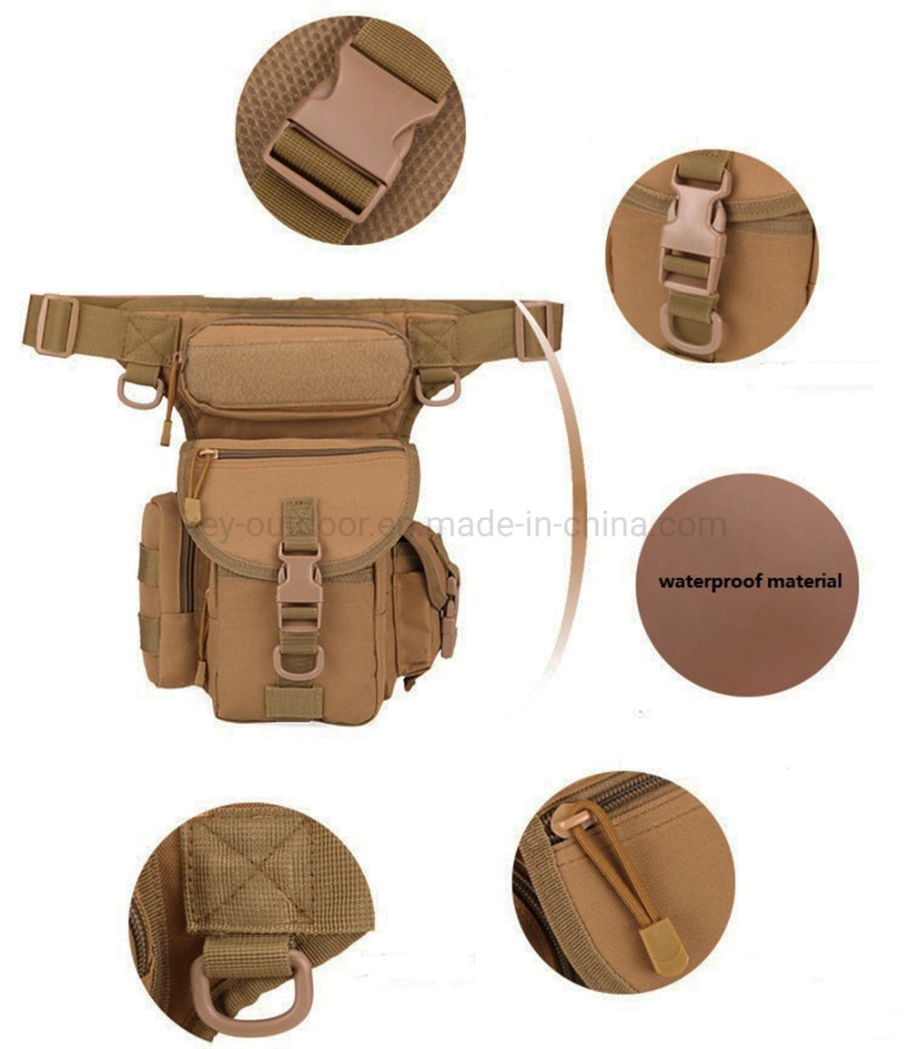 Man Custom Private Label Green Tactical Drop Leg Bag Tools Fanny Thigh Sports Multifunctional Waist Black Backpack Bag