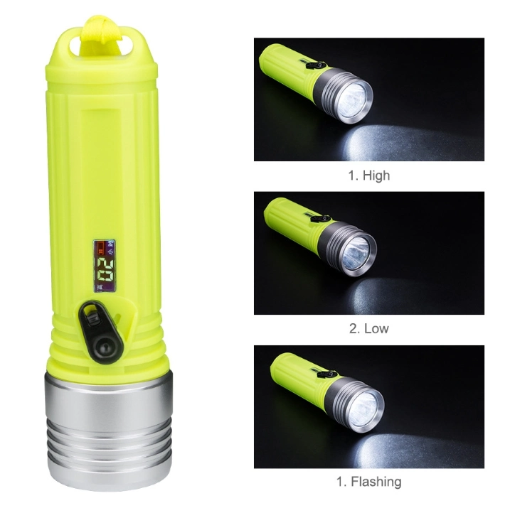 Handheld Zoomable Water Resistant Tactical Flashlight LED Driving Torch