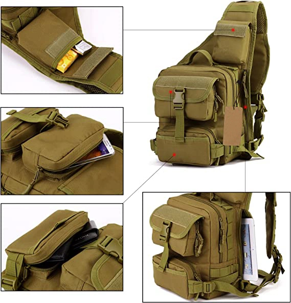 Sling Pack Molle Chest Crossbody Shoulder Gun Bags Motorcycle Backpack Bag