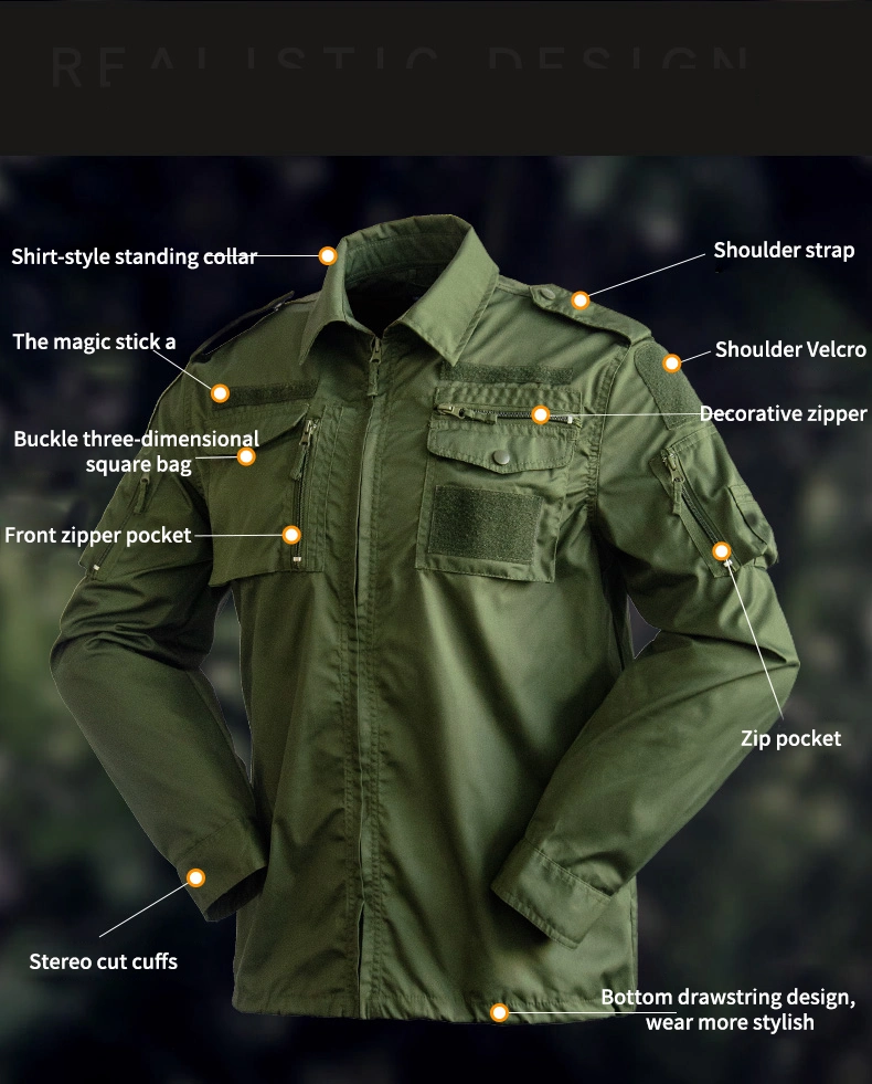 Camouflage Color Outdoor Sports Fine Twill Fabric Tactical Uniform Suit