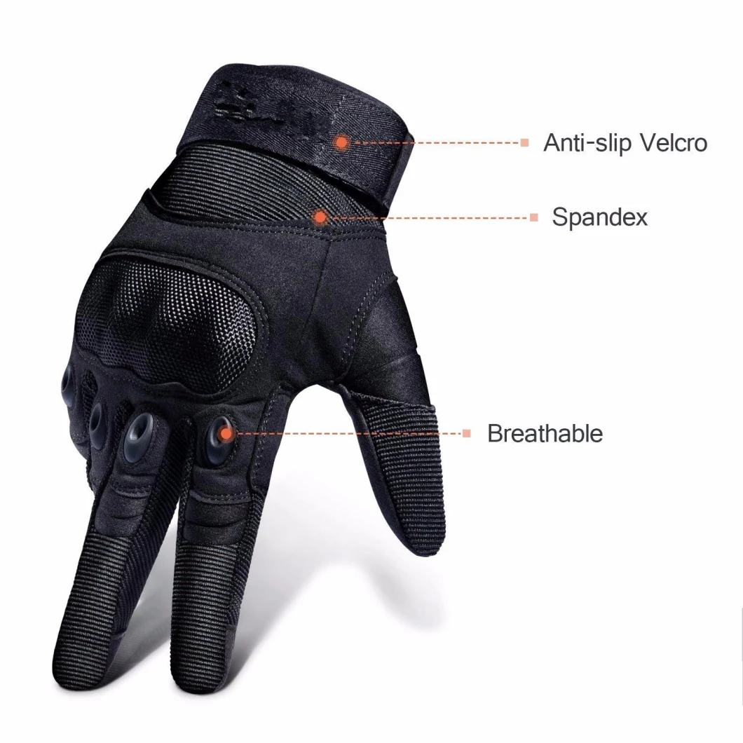 Wholesale Multifunctional Adjustable Breathable Tactical Gloves Rubber Hard Knuckle Military Gloves