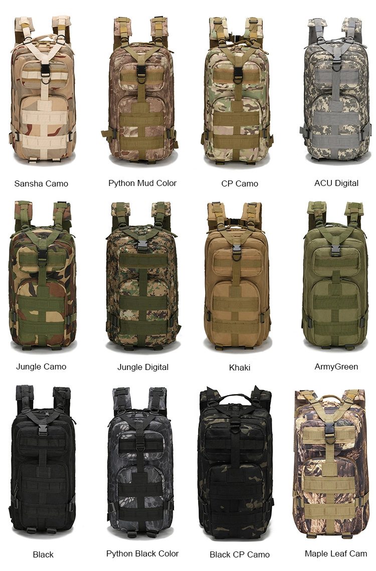 Mil Camo Style Shoulder Tactical Outdoor Combat 25L Camouflague Laptop Luggage Backpack