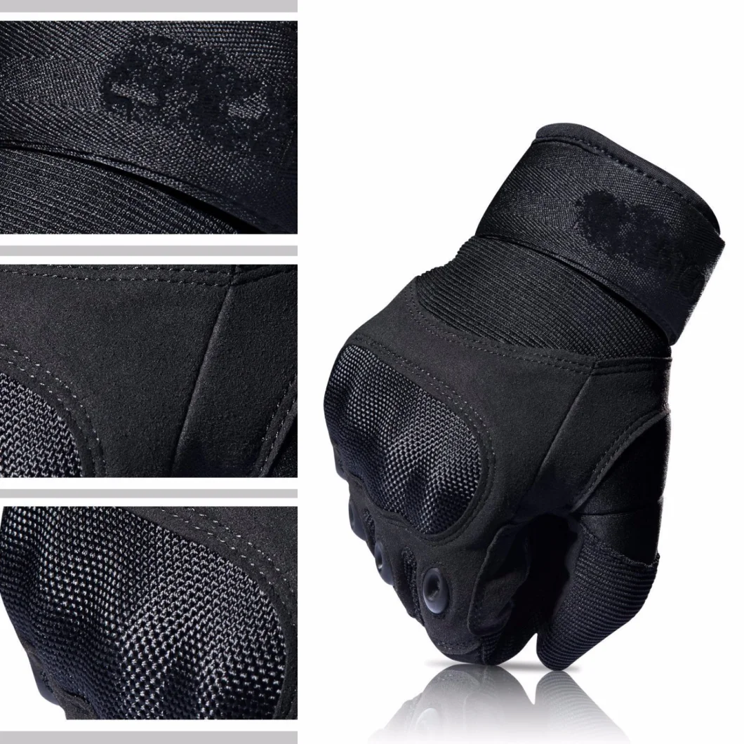 Wholesale Multifunctional Adjustable Breathable Tactical Gloves Rubber Hard Knuckle Military Gloves