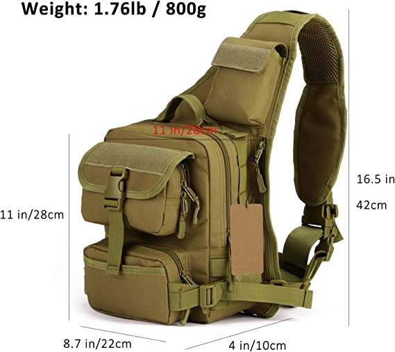 Sling Pack Molle Chest Crossbody Shoulder Gun Bags Motorcycle Backpack Bag