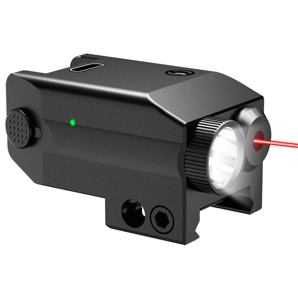 Mini Red DOT Laser Sight Tactical LED Flashlight 2 In1 Combo Hunting Accessories for Guns Glock