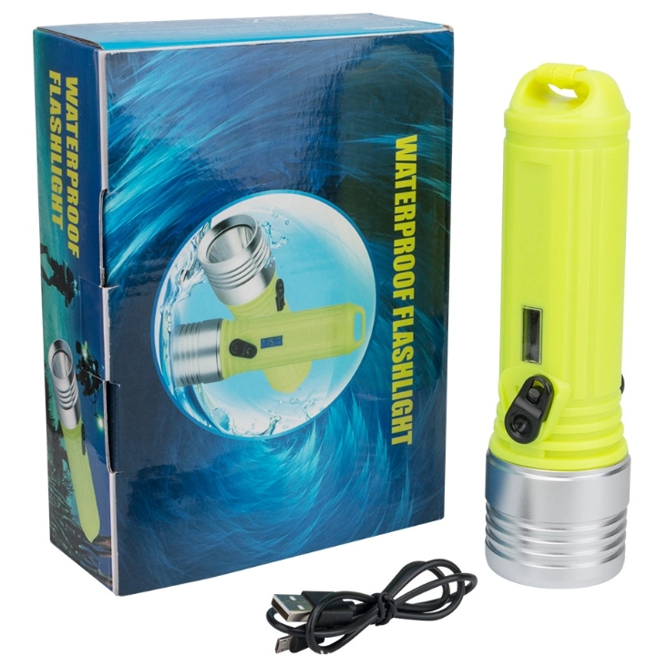 Handheld Zoomable Water Resistant Tactical Flashlight LED Driving Torch