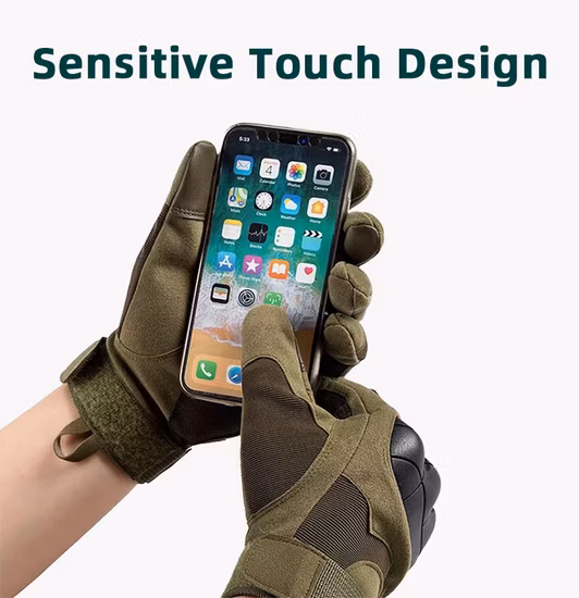 タッチスクリーンオートバイ屋外冬狩猟ハイキング戦術ハーフフィンガー戦闘手袋