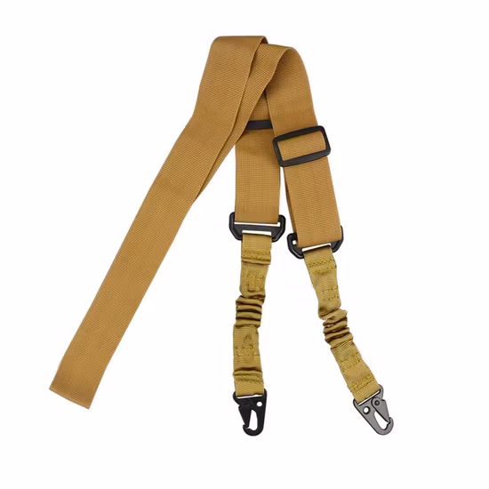 多機能 2 点展開コード ナイロン ガン ロープ タクティカル スリング用 カーキ